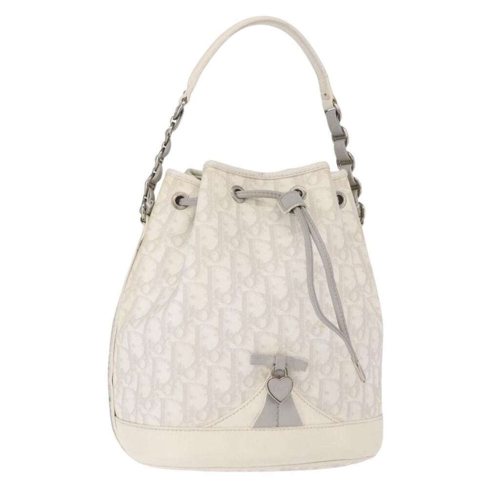 Dior Trotter Romantic Chain Shoulder Bag White